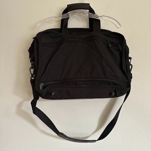 TUMI Black Nylon Bag Messenger Briefcase Laptop Travel Satchel Business - Picture 4 of 11